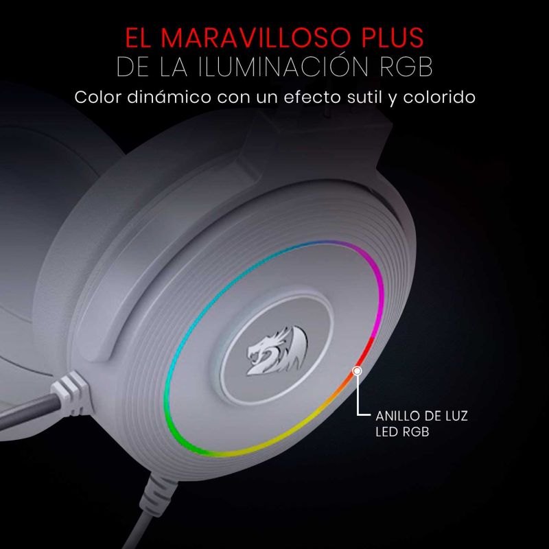 Audifono Redragon Gaming Con Microfono Rgb H320