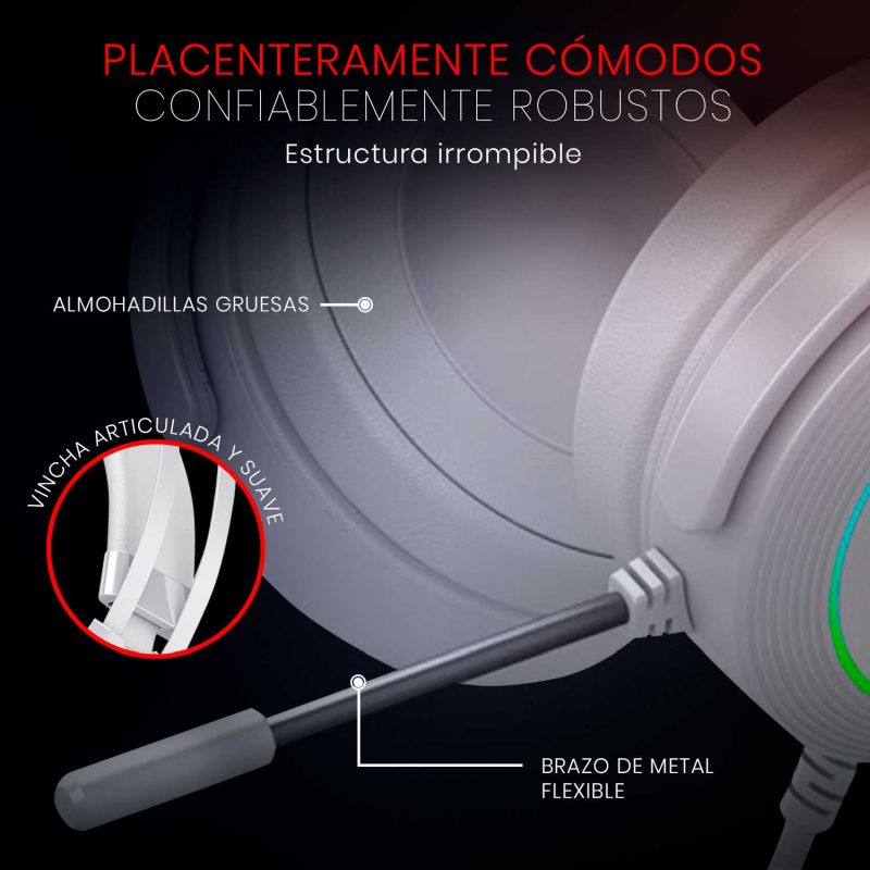 Audifono Redragon Gaming Con Microfono Rgb H320