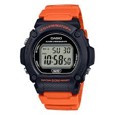 Reloj Casio W-219h-4a  Color Naranja